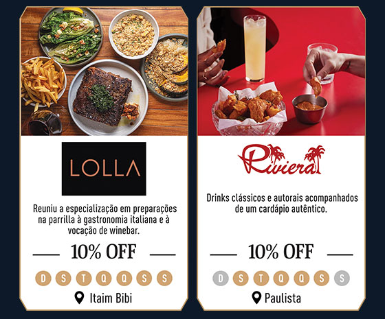 Lolla: 10% Off | Riviera: 10% Off