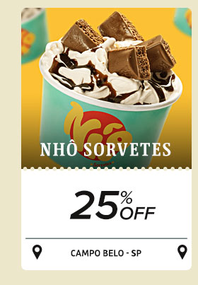 Nhô Sorvetes: 25% OFF