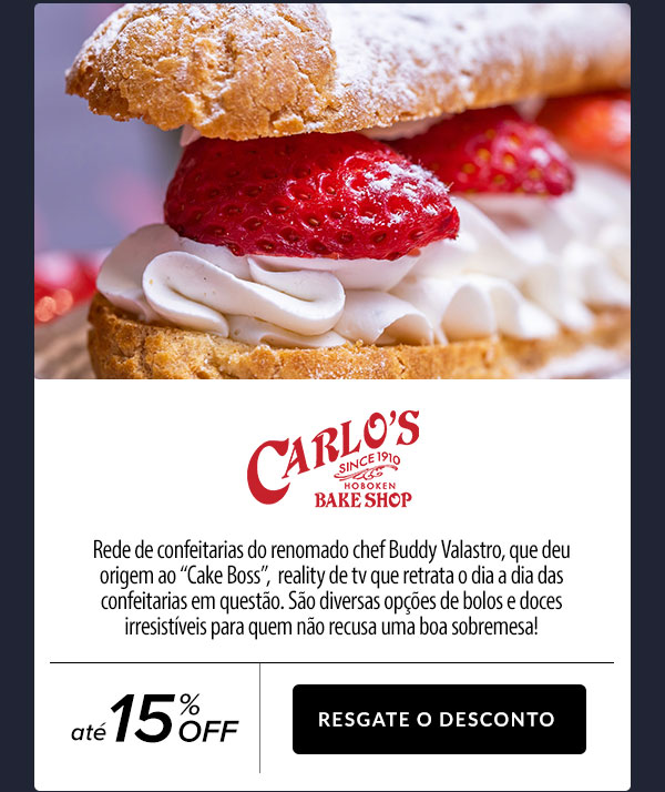 Carlo’s Bakery: Até 15% OFF