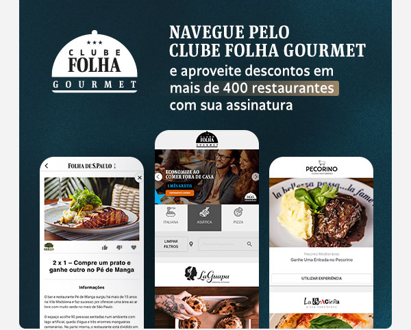 Clube Folha Gourmet: Navegue pelo Clube Folha Gourmet e aproveite descontos em mais de 400 restaurantes com sua assinatura
