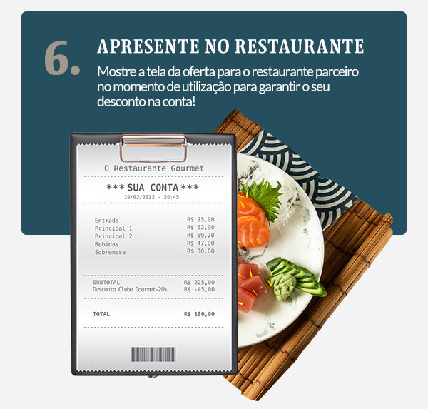 Apresente no restaurante