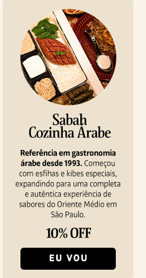 Sabah Cozinha Árabe: 10% OFF