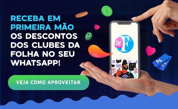 Receba em primeira mão os descontos dos Clubes da Folha no seu WhatsApp