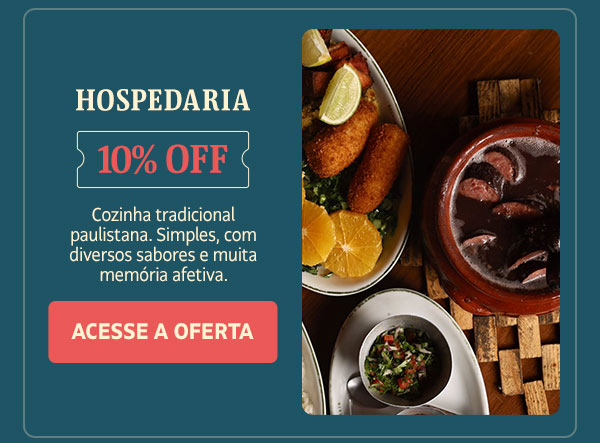 Hospedaria: 10% OFF