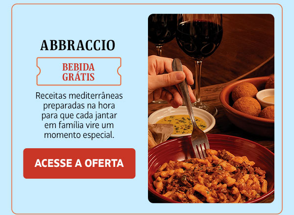 Abbraccio: bebida grátis