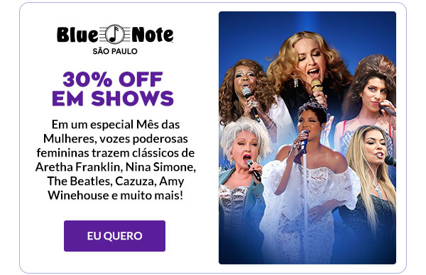 Blue Note: 30% OFF em shows