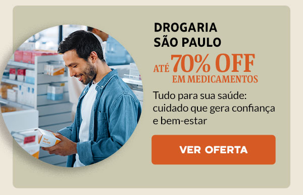Drogaria São Paulo: até 70% OFF em medicamentos: 