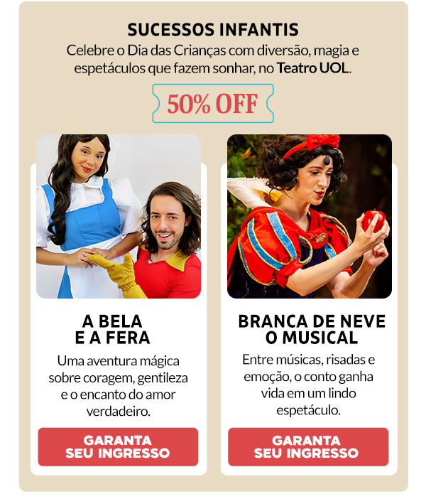 Teatro UOL: 50% OFF