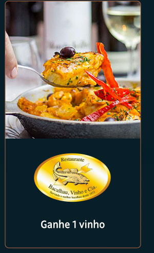 Bacalhau Vinho e Cia: Ganhe 1 vinho