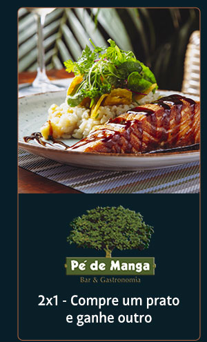 Pé de Manga: 2x1 compre um prato e ganhe outro