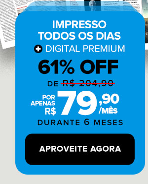 Impresso todos os dias + digital premium - 61% OFF, de 204,90 por apenas R$79,90 durante 6 meses