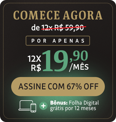 Comece agora de 12x R$ 59,90 por apenas 12x R$ 19,90. Assine com 67% OFF