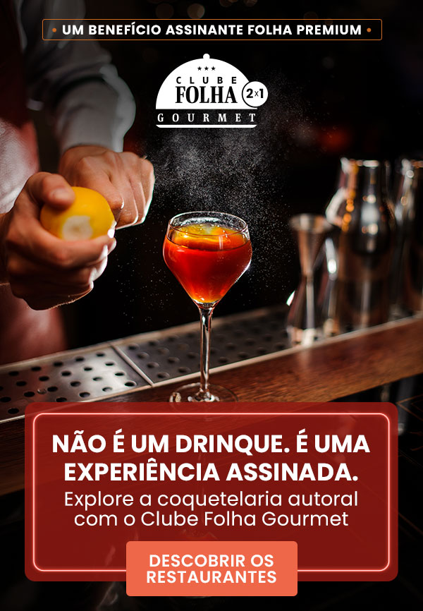 Clube Folha Gourmet 2x1 | NÃO É UM DRINQUE. É UMA
EXPERIÊNCIA ASSINADA. Explore a coquetelaria autoral com o Clube Folha Gourmet.
