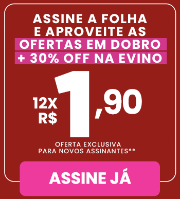 Assine a Folha e aproveite as ofertas em dobro + 30% OFF na evino. 6x R$ 1,90. Assine já
