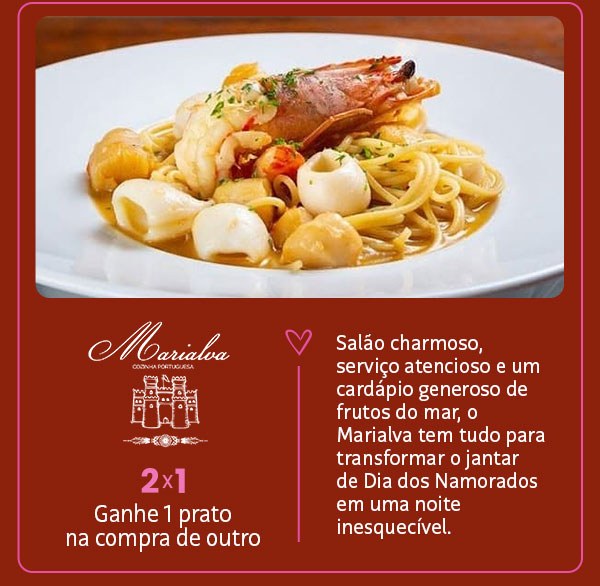 Vista: 2x1, ganhe 1 prato na compra de outro
