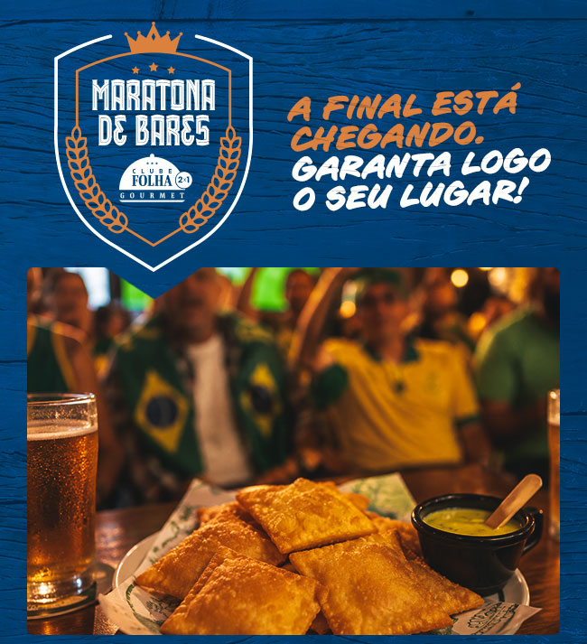 Maratona de Bares Clube Folha Gourmet: A final está chegando.
Garanta logo o seu lugar!