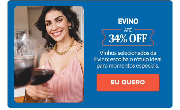 Evino: até 34% OFF