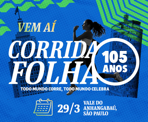 Vem aí Corrida Folha 105 anos - Todo mundo corre, todo mundo celebra. 29/3, Vale do Anhangabaú, São Paulo