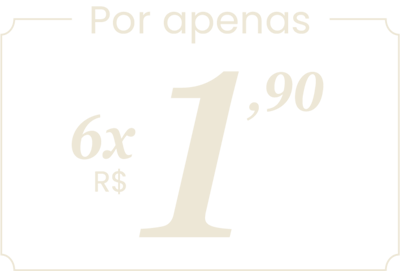 Oferta 6x R$ 1,90 por mês