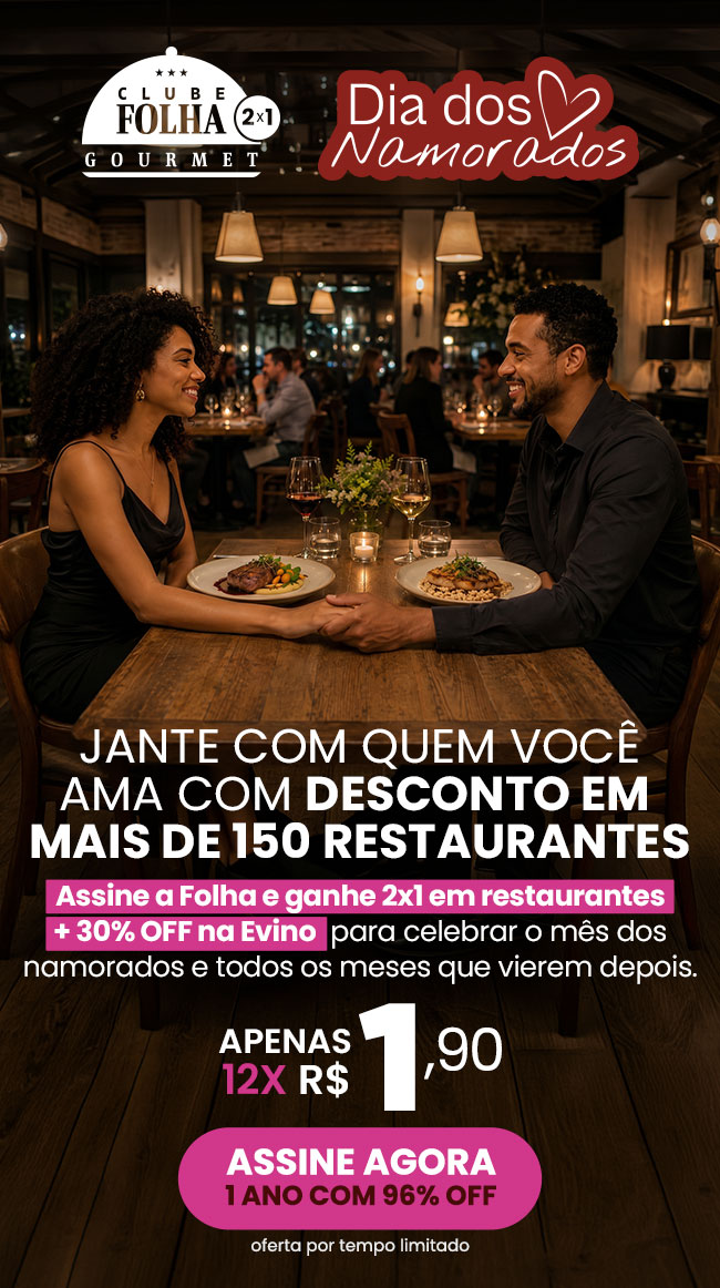 A experiência do Dia das Mães pode ser todos os dias. Assine a Folha e ganhe descontos em mais de 100 restaurantes para levar sua mãe para o melhor da gastronomia. Apenas 12x R$ 1,90. Assine agora