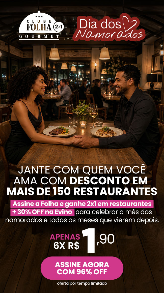 A experiência do Dia das Mães pode ser todos os dias. Assine a Folha e ganhe descontos em mais de 100 restaurantes para levar sua mãe para o melhor da gastronomia. Apenas 6x R$ 1,90. Assine agora